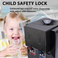 thumbnail image 3 of Top Loading Countertop Water Cooler Dispenser, Hot & Cold Water Temperature with Child Safety Lock, Holds 3 or 5 Gallon Bottle,Office Use,Black, 3 of 7