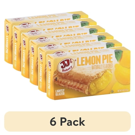 (6 pack) Lemon Pie Snack Pies Individual Dessert Fresh-Baked Nut-Free Kosher Parve 4 Oz Each (Pack of 6)