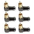 thumbnail image 1 of 1Pcs RCA Connector Audio Plug Male 90 Degree Right Angle Elbow Speaker Terminal Conector for Soldering Video Cable, 1 of 5