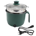 thumbnail image 1 of Electric Cooking Pot 1.5L 600W Stainless Steel Anti Scald Handle Clear Lid Electric Cooker for Home Dormitory Party EU Plug 220V, 1 of 4