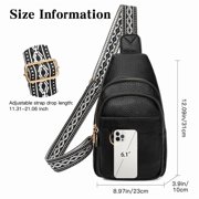 GAEKEAO Sling Bag for Women Crossbody Bags Fanny Pack Vegan Leather Chest Bag Travel Shoulder Belt Purse Backpack Gifts