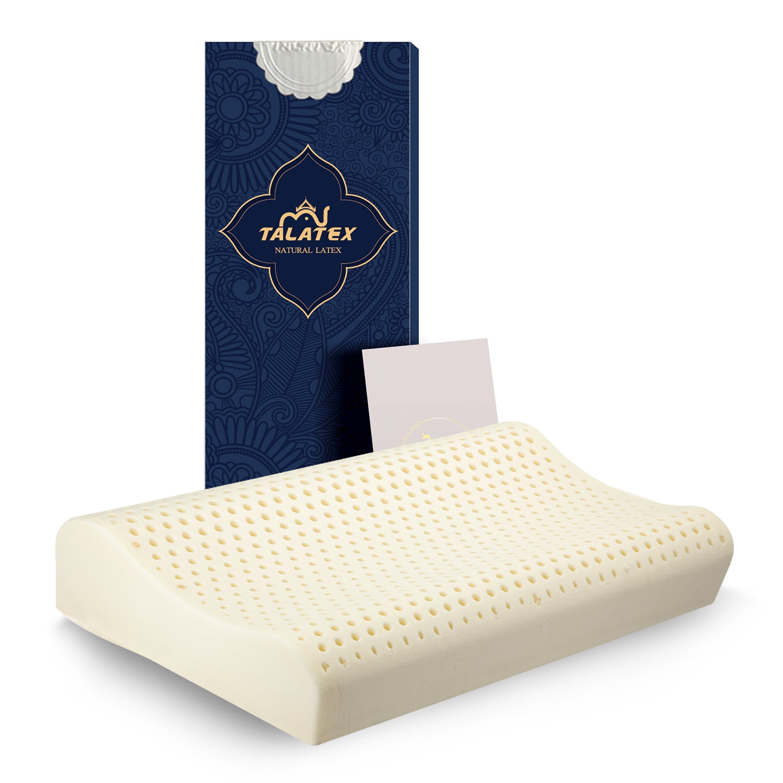 Talatex 100 Natural Premium Latex Pillow, Orthordic Ergonomic Pillows