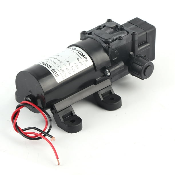 Bomba De Agua, Dc 24v 80w 5.5l/min Bomba De Agua Autocebante De Diafragma Con Interruptor De Presión Automático Para Lavado De Autos Aire Acondicionado Rociador De Pesticidas Toma De Agua Rociada