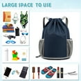thumbnail image 4 of New basketball sports drawstring backpack, dry and wet separation fitness bag storage bundle pocket, 4 of 6