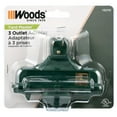 thumbnail image 2 of Woods 13270 Green Weatherproof 3-Outlet Adapter Suitable for Outdoor or Indoor Use, 2 of 9