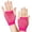 Hot Pink, variant on Women's Mesh Short Gloves,Punk Style Half Finger Stretchable Party Gloves with Rhinestone Details,Elastic Net Gloves for Cosplay, Rave Parties and Evening Events, Colorful Fashion Accessories - Green
