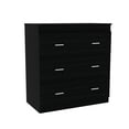thumbnail image 3 of DeeHome 2 Piece Bedroom Set, Kairo Dresser + Capri Three Drawer Dresser, Black, 3 of 5