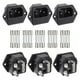 thumbnail image 2 of AC 250V 10A 2 in 1 Mount Inlet Module Plug Socket Power Entry Connector Male Blades with 10A Fuse(P, 2 of 5