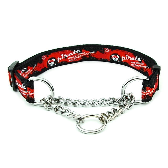 Collier pour Animaux en Métal Lavable Robuste Réglable pour Randonnée en Plein Air Marche Jeu Accessoires Type 1 Noir