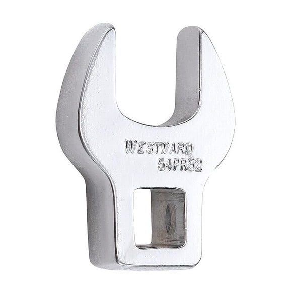 Westward 3/8" Drive, Metric Crowfoot Socket Wrench Open End, Chrome 54PR52
