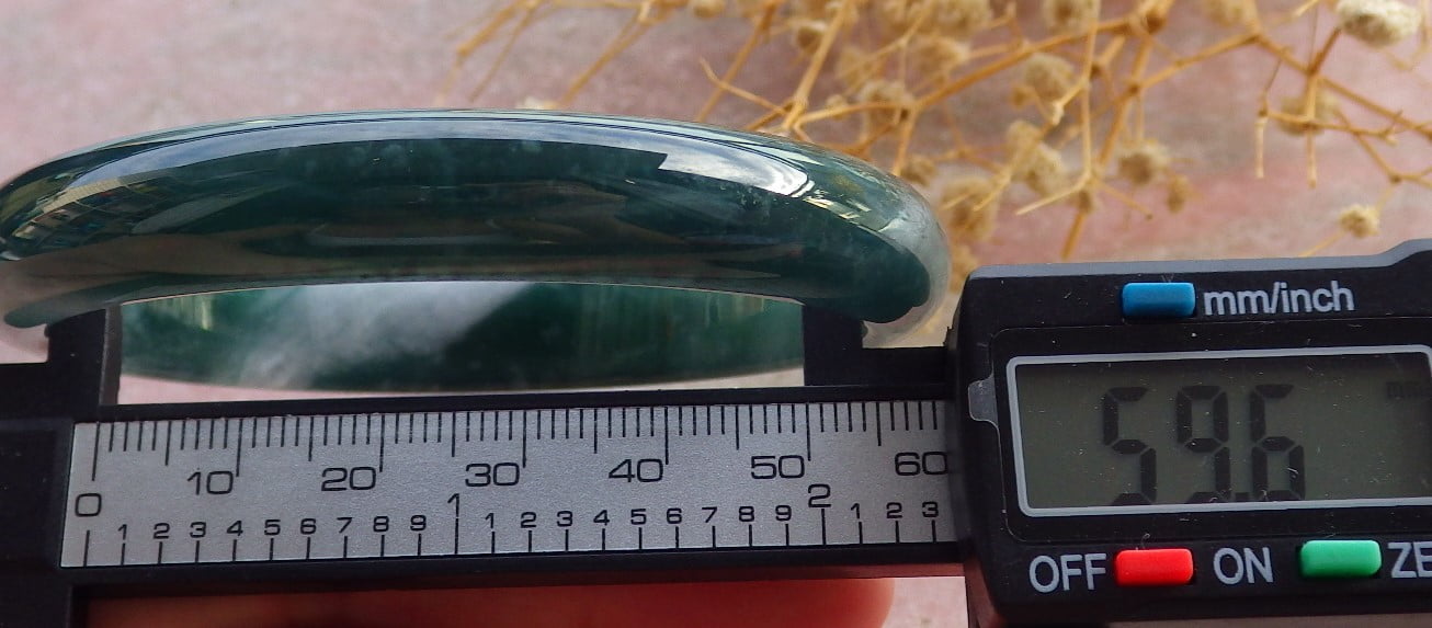 Icy Green Natural A JADE Jadeite Bangle Bracelet 60 mm 684200 TN