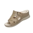 thumbnail image 5 of Womens Dress Sandals Summer Shoes Wedge Sandals for Women Dressy Low Heel Slip On Sandals with Arch Support Summer Casual Comfortable Walking Platform Slide Shoes Gray 7.5, 5 of 5