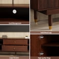 thumbnail image 3 of siu want Mid Century Modern TV Stand for 75 inch TV, 78.7" Walnut TV Console with 2 Storage Cabinet & 2 Drawers, Entertainment Center, Media Console for Living Room/Bedroom, 3 of 11