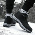 thumbnail image 6 of nsendm Male Shoes Adult Boot Leather High Top Snow Cotton Boots Water Proof Non Slip Durable and Warm Hiking and Men's Snow Boots Size 12 Black 9.5, 6 of 6
