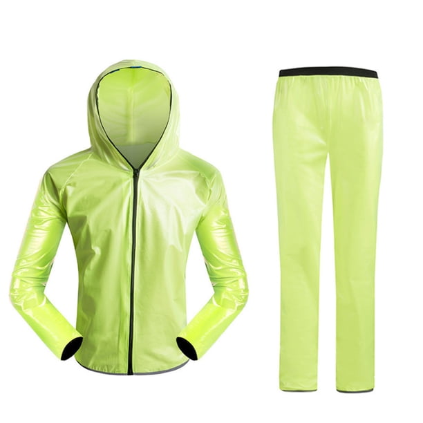 TFixol Chubasquero de Ciclismo con Capucha para Hombres y Mujeres Chaqueta Impermeable a Prueba de Viento