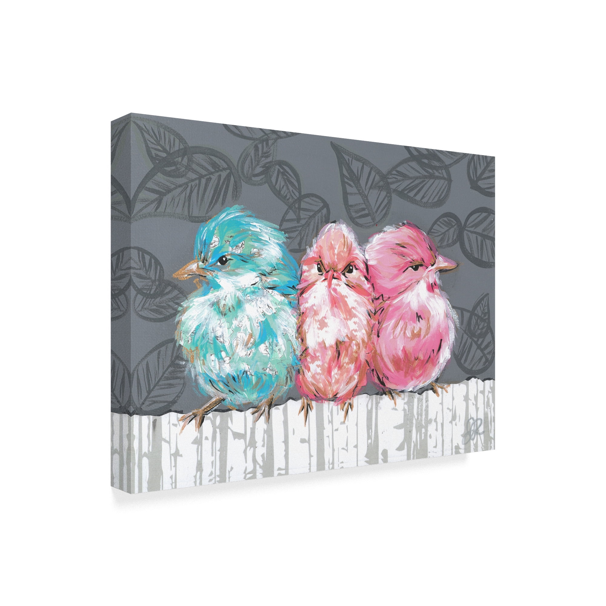Trademark Fine Art 'Bird Trio I' Canvas Art by Jennifer Rutledge
