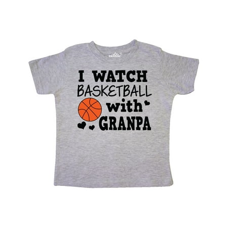 

Inktastic I Watch Basketball with Granpa Gift Toddler Boy Girl T-Shirt