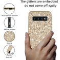 thumbnail image 3 of Compatible with Samsung Galaxy S10 Case, Glitter Sparkly Samsung S10 Phone Case with Slim Silicone Shockproof Protective Bumper Cover for Cute Girls Women (Gold), 3 of 14