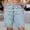 *Light Blue, variant on Women's High Waisted Loose Fit Denim Knee Length Shorts, Casual Jean Bermuda Pants Light Blue,Womens Plus S