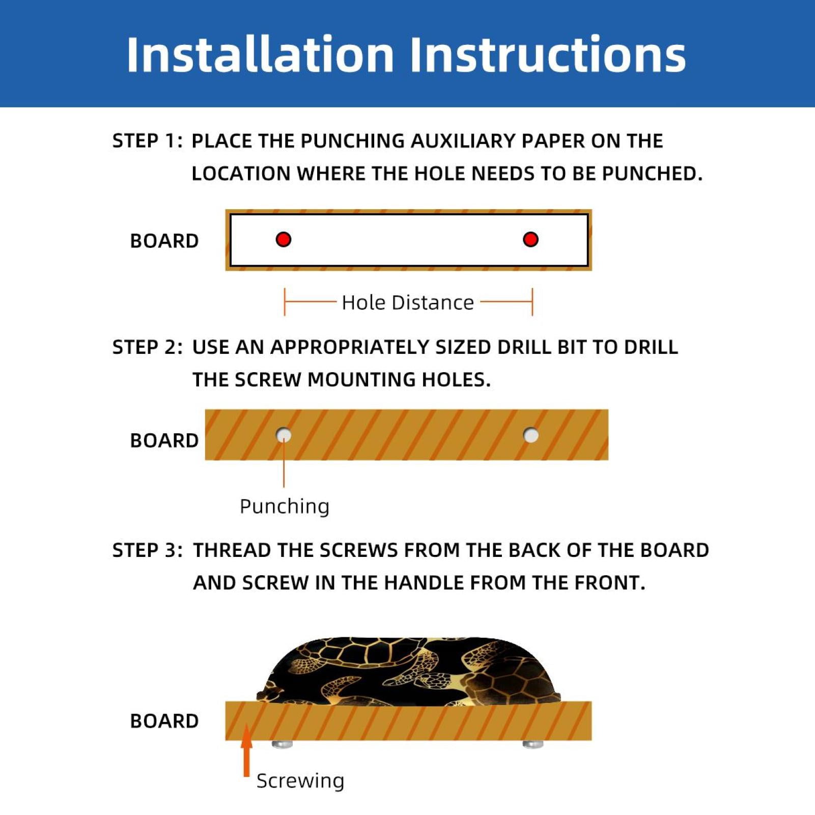PhooArto 6 Pcs Cup Drawer Pulls, Sea Turtle Golden Patterns Shell Shape Handles Cabinet Knobs for Dresser Cupboard Closet Wardrobe with Screws