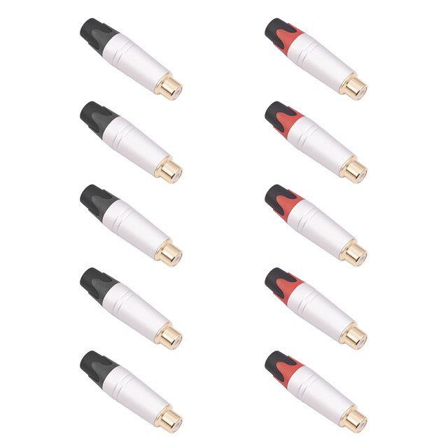 Conector de enchufe estéreo convertidor hembra RCA para cable coaxial (10PCS) Ehuebsd Para estrenar