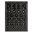 thumbnail image 4 of BoutiqueRugs Thetford Boho Moroccan Geometric Shag Runner Rug - High Pile Super Soft Carpet with Tassels for Hallway - Charcoal, Cream - 2'7" x 10' Runner, 4 of 17