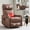 Brown, variant on LLappuil Recliner Chair, 360° Swivel Massage Recliner Chair with Heat, Nursery Glider Rocker Recliner Chair for Living Room, Bedroom, Faux Leather Gray