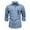 Light Blue, variant on Men's Denim Workwear Jacket Loose Casual Long Sleeved Snap Button Jacket Laple Collar with Chest Pockets
