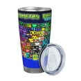 thumbnail image 2 of Saiise Geometry Dash Print Tumbler 20 Oz Stainless Steel Vacuum Insulated with Straw Coffee Cup for Home,Office,Outdoor Works Great for Ice Drinks and Hot Beverage, 2 of 8