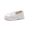 thumbnail image 6 of Owordtank Kids Comfortable & Lightweight Loafers Classic Leather Moccasins Thick-Sole Casual Business Work Flats, 6 of 8