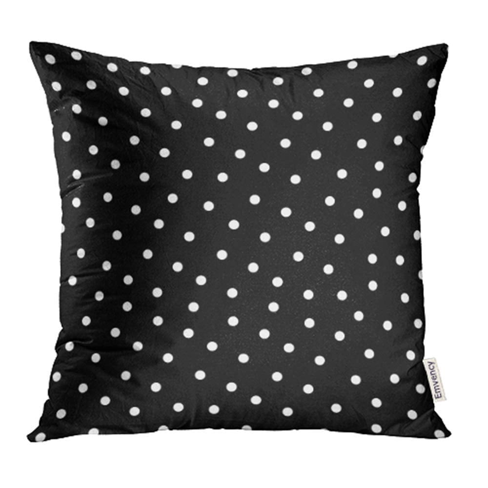 CMFUN Polka Dot Monochrome White Circles on Black Abstract Endless