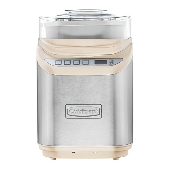 Cuisinart ICE-70CRM 2-Quart Cool Creations Ice Cream, Frozen Yogurt, Gelato and Sorbet Maker, LCD Screen with Countdown Timer, Makes Frozen Treats in 20-Minutes or Less, Cream