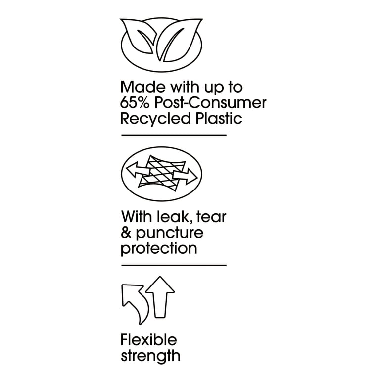 Great Value Strong Flex 13-Gallon Tall Kitchen Trash Bags, 40-Pack photo 3