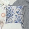 thumbnail image 2 of PHYHOO  Anemone Flower Decorative Throw Pillow Case, Floral Pattern with Bouquet of Blue Flowers Delicate Victorian Design, Couch Bedroom Living Room Cushion Cover, 2 of 5
