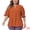 Orange, variant on DARING DIVA Women's Plus Top Notched V Neck Puff Blouse Tops 1X Orange