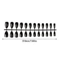 thumbnail image 5 of Juego de 24 piezas de uñas postizas DIY Qarigey estilo Simple negro, 5 of 5