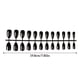 thumbnail image 5 of Juego de 24 piezas de uñas postizas DIY Qarigey estilo Simple negro, 5 of 5