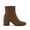 Oak Brown Leather, variant on Women's Evelyn Half Length Boots, Oak Brown Leather, 7.5 Women