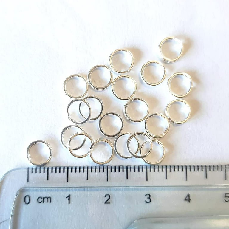 20pcs Sterling Silver Round Split Ring 6mm Jump Ring Connector for Charms  and Jewelry Finding by