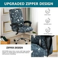 thumbnail image 5 of Stretch Printed Office Computer Chair Covers, Universal Desk Rotating Chair Slipcovers Removable Washable, Soft Fit Anti-Dust Spandex Protector Cover with Zipper, 5 of 7