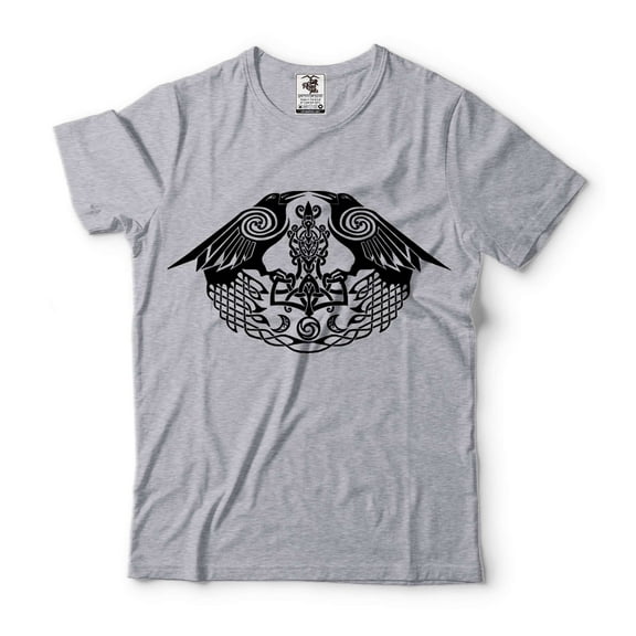 Raven T-Shirt Viking Ravens Tshirt Norse Nordic Mythology T-Shirt Vikings Patriotic Tee