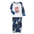 thumbnail image 5 of Elippeo Christmas Family Pajamas Matching Set, Elk Print Long Sleeve T-shirt with Pants Sleepwear Loungewear, 5 of 10