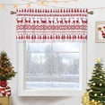 thumbnail image 2 of Velvet Tier Curtain Valance, Rod Pocket Xmas Tree Deer Print Valance Curtain, 2 of 7