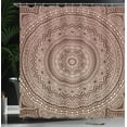 thumbnail image 3 of Ambesonne Mandala Shower Curtain, Abstract Floral Folk Design, 69"Wx70"L, Pale Rosewood, 3 of 4