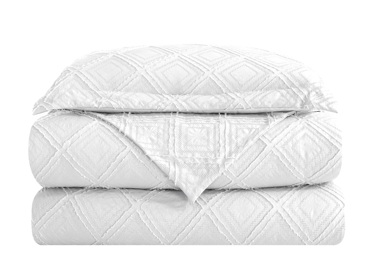 Swift Home Waffle Square Prewashed Duvet Cover Set