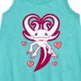 thumbnail image 2 of Instant Message - Axolotl Heart Fins - Toddler and Youth Girls A-line Dress, 2 of 5