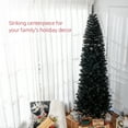 thumbnail image 3 of HOMCOM 8' Unlit Pencil Christmas Tree Holiday Decor with Stand, Black, 3 of 9