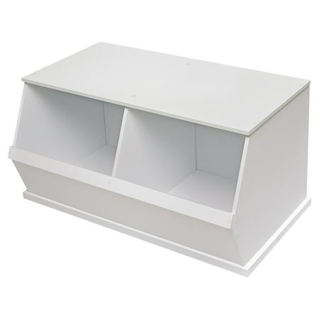 Badger Basket 2-Bin Storage Cubby, White