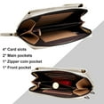 thumbnail image 5 of PU Leather Phone Bag, Crossbody Handbags Wallets Leather Phone Purse with Long Strap for Women(Beige), 5 of 6