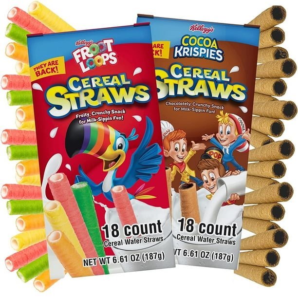 Kellogg's Cereal Straws, Froot Loops and Cocoa Krispies Edible